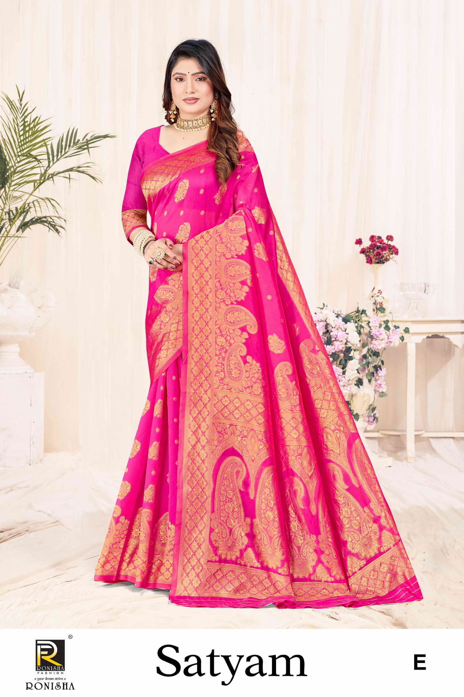 Satyam A To F By Ronisha Designer Banarasi Silk Sarees Wholesale Price In Surat

